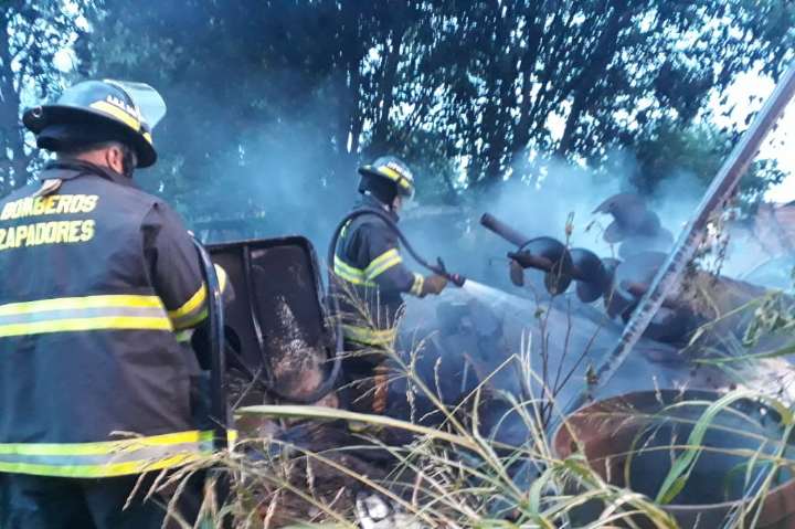 Incendio de pastizales en baldío en la zona oeste de San Lorenzo