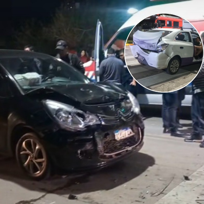Fuerte choque entre dos autos en Dorrego y Entre Ríos: un joven resultó herido