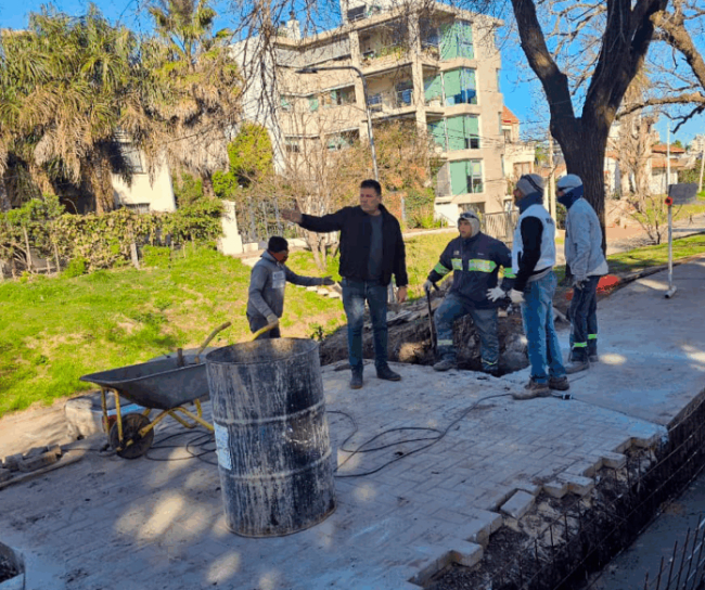 Avanzan las obras de remodelación del Paseo de la Libertad y en el perímetro del Campo de la Gloria