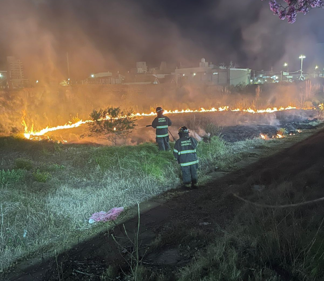 Incendio en pleno centro de San Lorenzo: el fuego afectó la ex plaza San Francisco