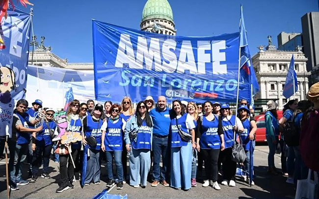AMSAFE San Lorenzo presente en la jornada nacional de lucha convocada por CTERA