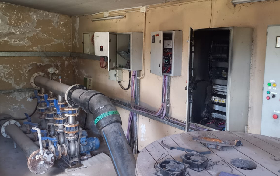 Incendio en sala de máquinas de la Cooperativa de agua potable en Puerto General San Martín