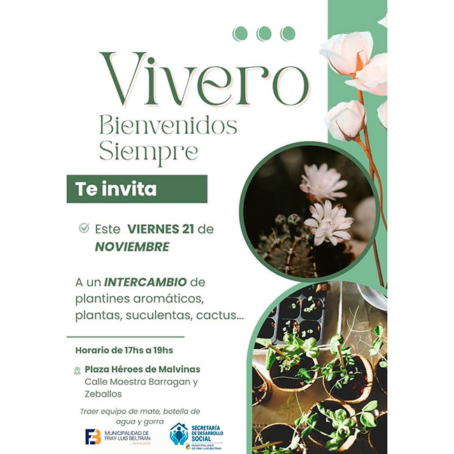 Intercambio de Plantines en la Plaza Héroes de Malvinas