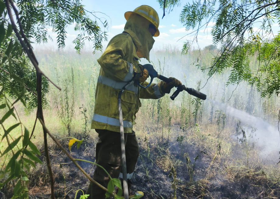 Voraz incendio forestal en Ricardone: el fuego afectó 18 hectáreas y demandó un intenso operativo