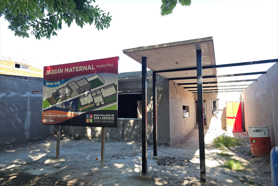 San Lorenzo: Con su infraestructura edilicia completa, va tomando forma el jardín maternal municipal de zona sur