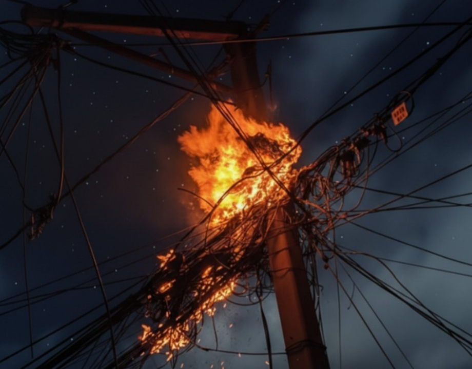 Incendio en el tendido eléctrico movilizó a los bomberos en barrio Norte