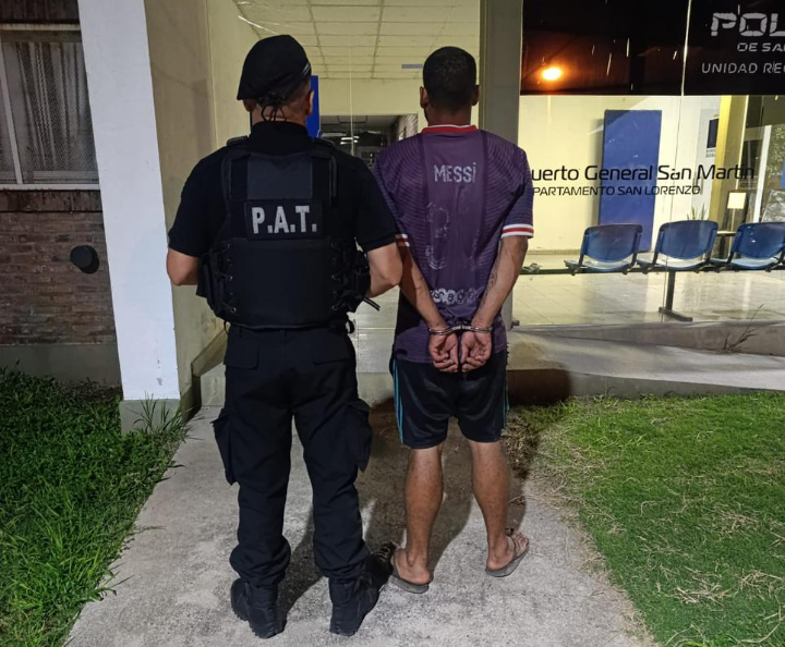 Puerto General San Martín: Cayó un joven de 24 años con dos pedidos de captura 