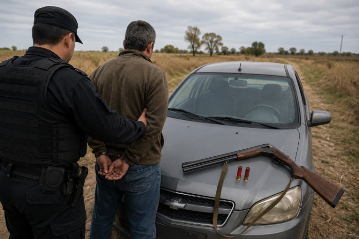 Denunciado por vecinos, lo detienen en Timbúes por efectuar disparos con una escopeta