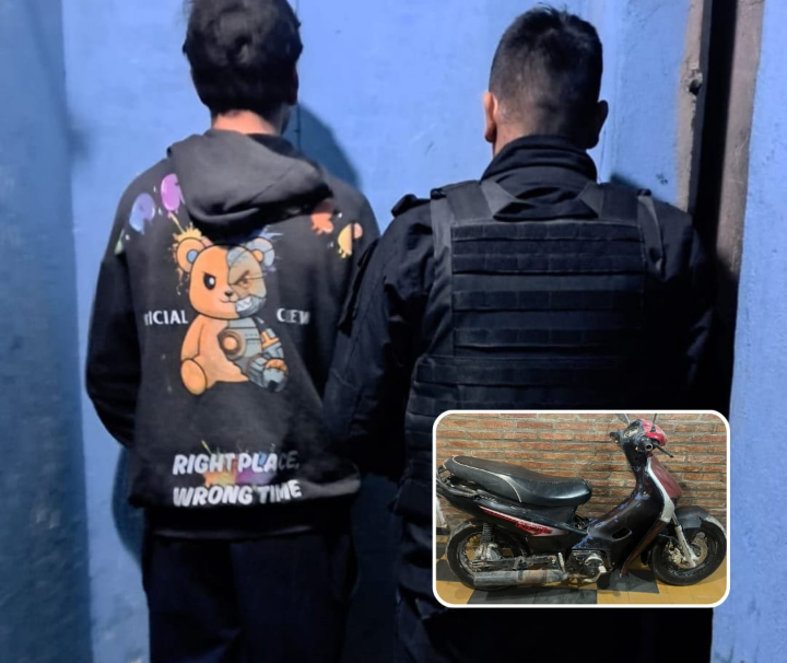 Llevaba una moto a pie, no pudo acreditar su procedencia y terminó en la comisaría