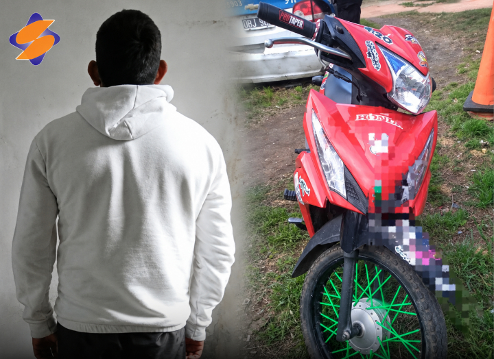 Manejaba una moto robada hace más de un año y terminó en la comisaría