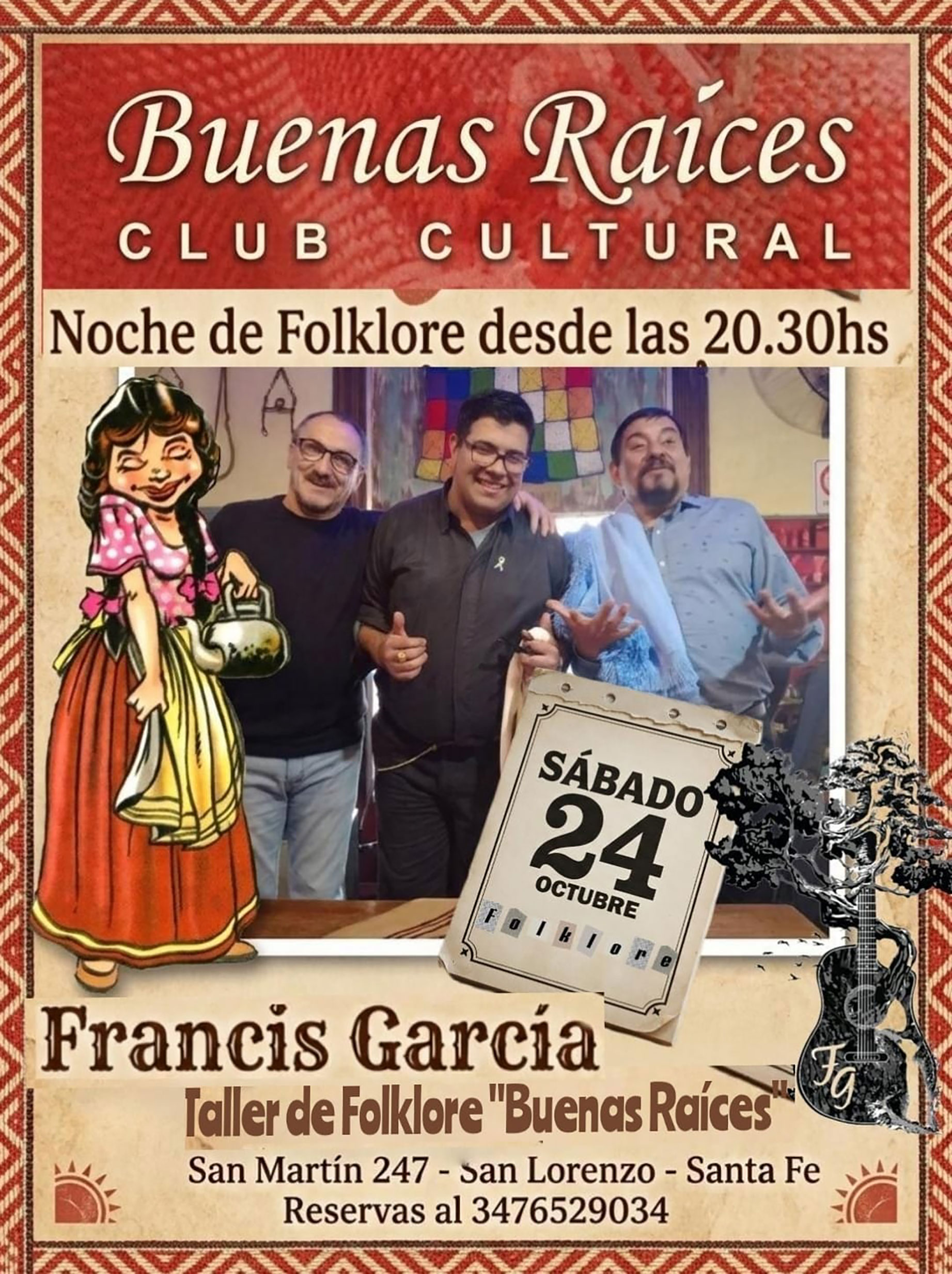 Buenas Raíces prepara una noche de música, folclore y baile en San Lorenzo