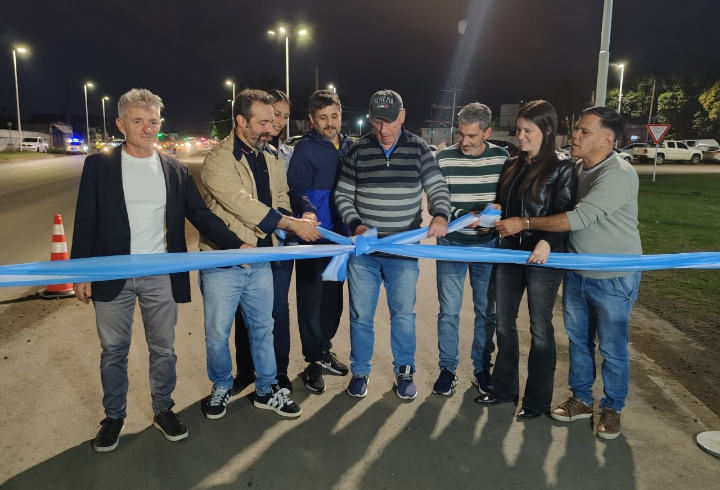 Puerto General San Martín inauguró la reparación integral de la Ruta Nacional 11 ejecutada con fondos municipales